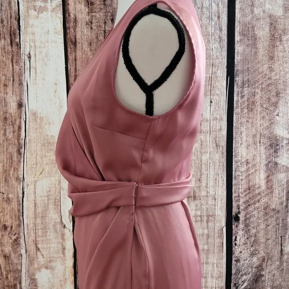 All Saints Dusty Rose Wrap Dress Size 8 - Picture 9 of 12